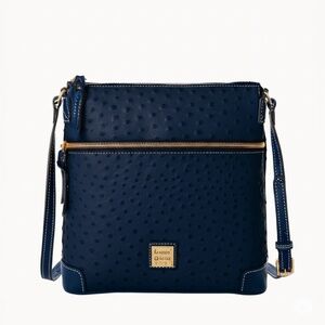 Dooney & Bourke Navy Ostrich Crossbody — NWT